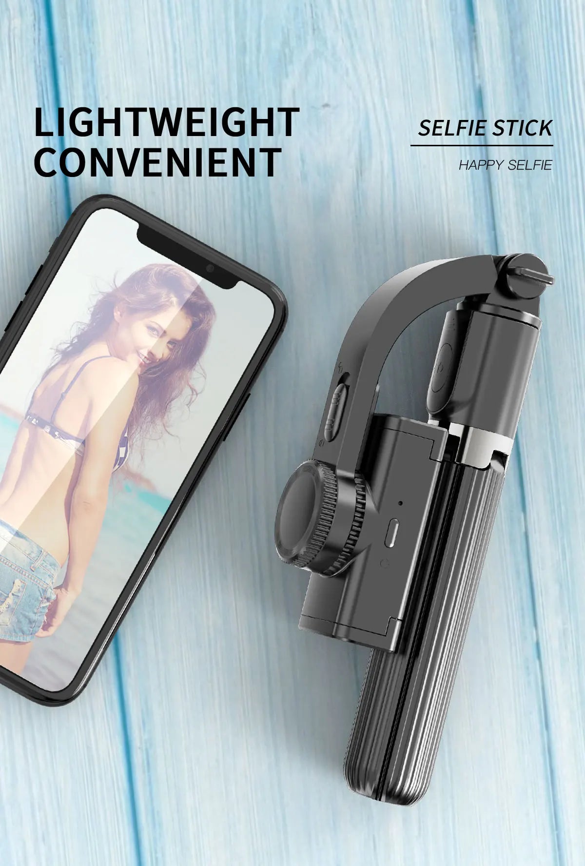 Gimbal Handheld L08 Auto Anti-shake Stabilizer Travel 360° Rotating AR Intelligent Following Bracket Vlog Shooting Smartphone