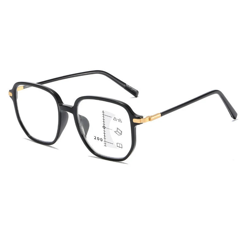 Progressive Multifocal Reading Glasses Anti Blue Light Presbyopia Eyeglasses Near Far Sight Spectacles Hyperopia Diopter To +4.0