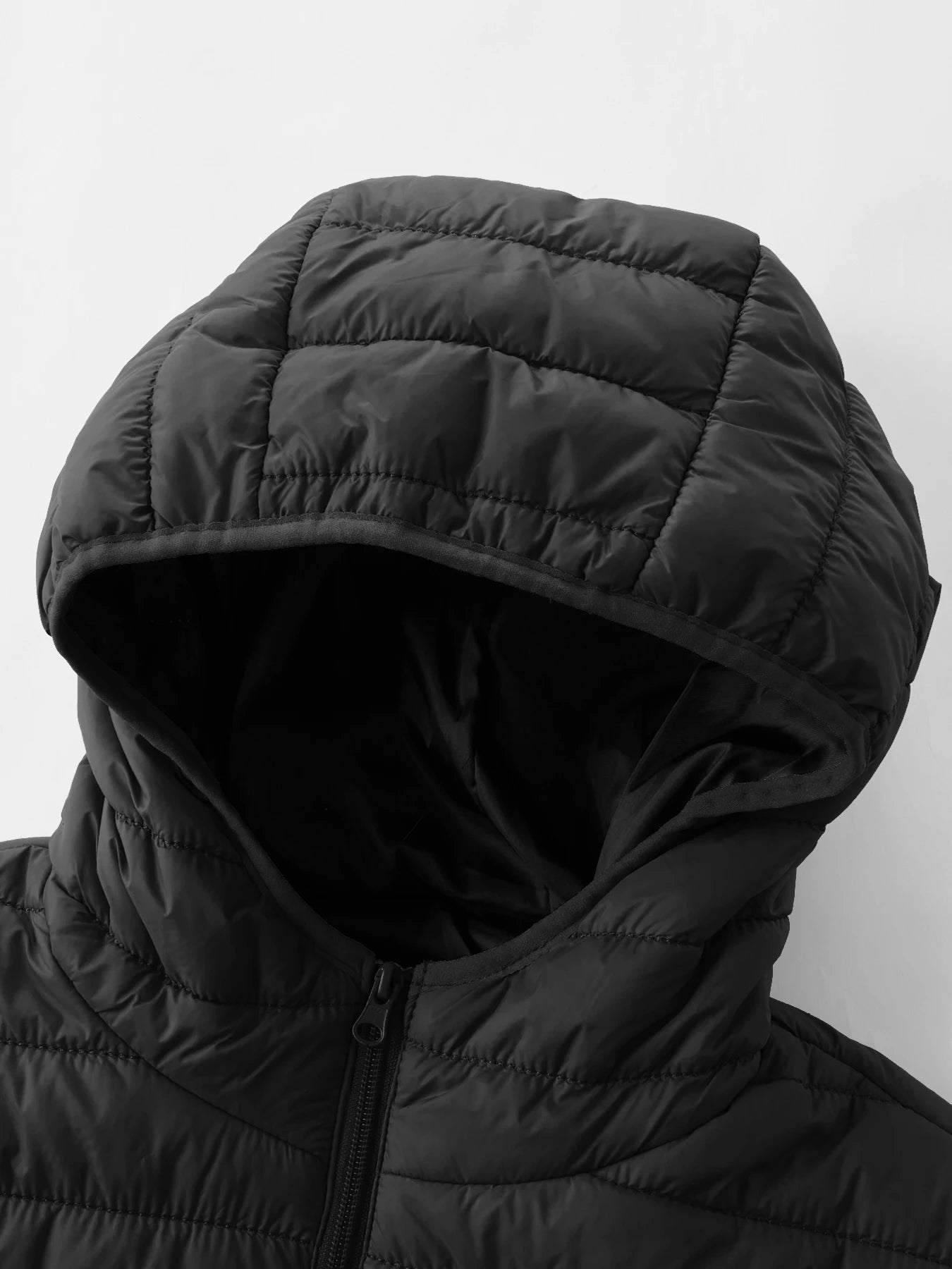 Winter Men's Lightweight Casual Cotton Jacket Suitable for Outdoor Sports, Windproof and Warm, Men's Hooded Solid Color Simple Cotton Coat