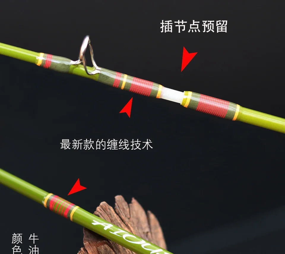 Trout fishing rod AIOUSH-FRP, versatile ejection tip, 1.45 meters long, ideal for traveling and transportation, extremely soft