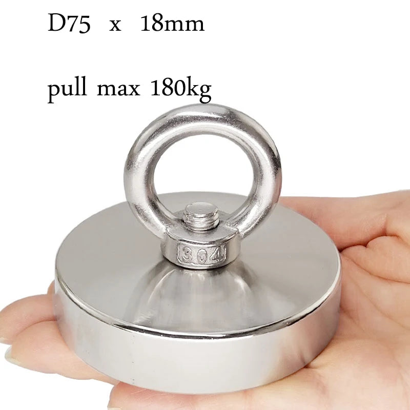 Fishing Magnets Hook Powerful, 110lb 242lb 529lb 771lb Pull Force Super Strong Heavy Duty Search Magnet For Sea Fishing Salvage