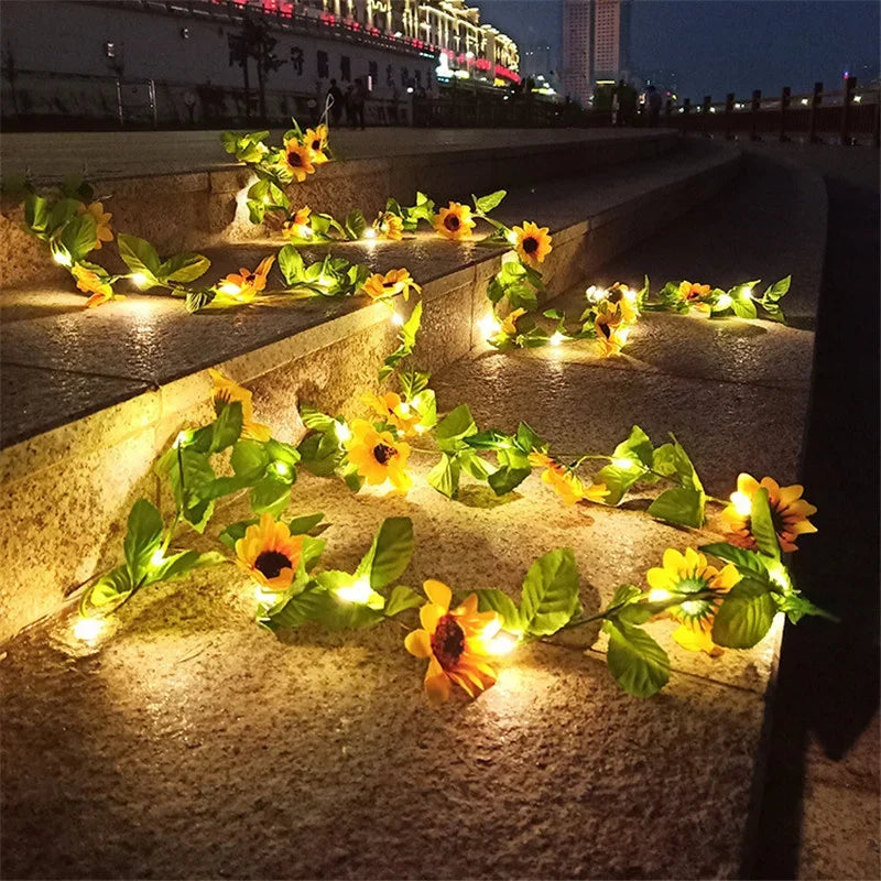 Ramadan Decoration 2025 LED String Lights 2M/5M/10M Maple Leaf Wedding Garland Christmas Fairy Light for Home Bedroom Wall Patio