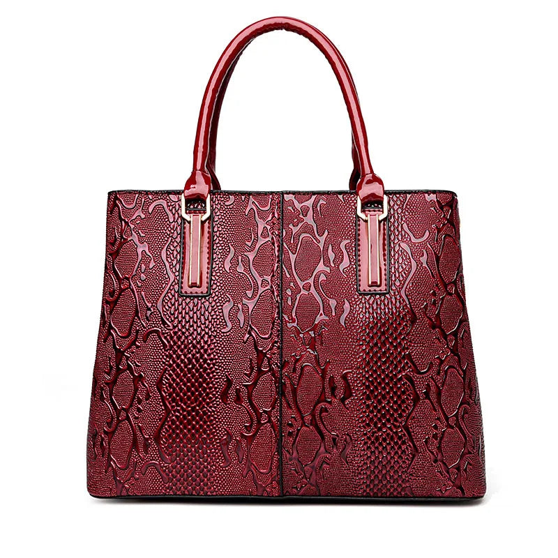 Fashion Patent Leather Shoulder Bag for Women, Luxury Handbags, Female Large Capacity Crossbody Bag ,Designer Handle Bag