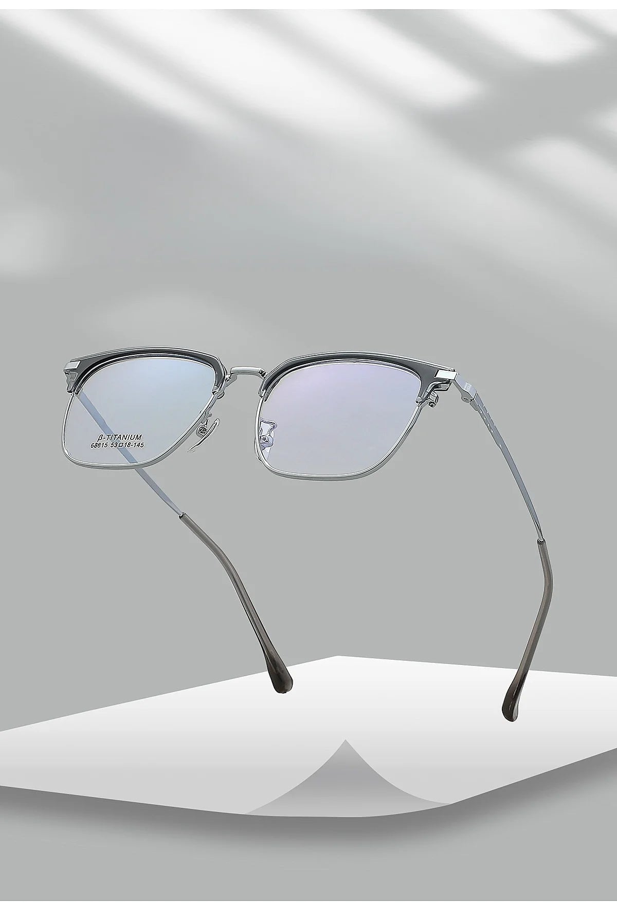 Metal Glasses Frames Business Retro Square Men's Frames Ultra-light And Versatile Optical Prescription Frames For Men 68815L