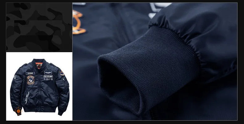 Men's winter jacket 2025 model  Thick and warm coat Men's flight jacket  Thick and warm padded coat - With a stand-up collar