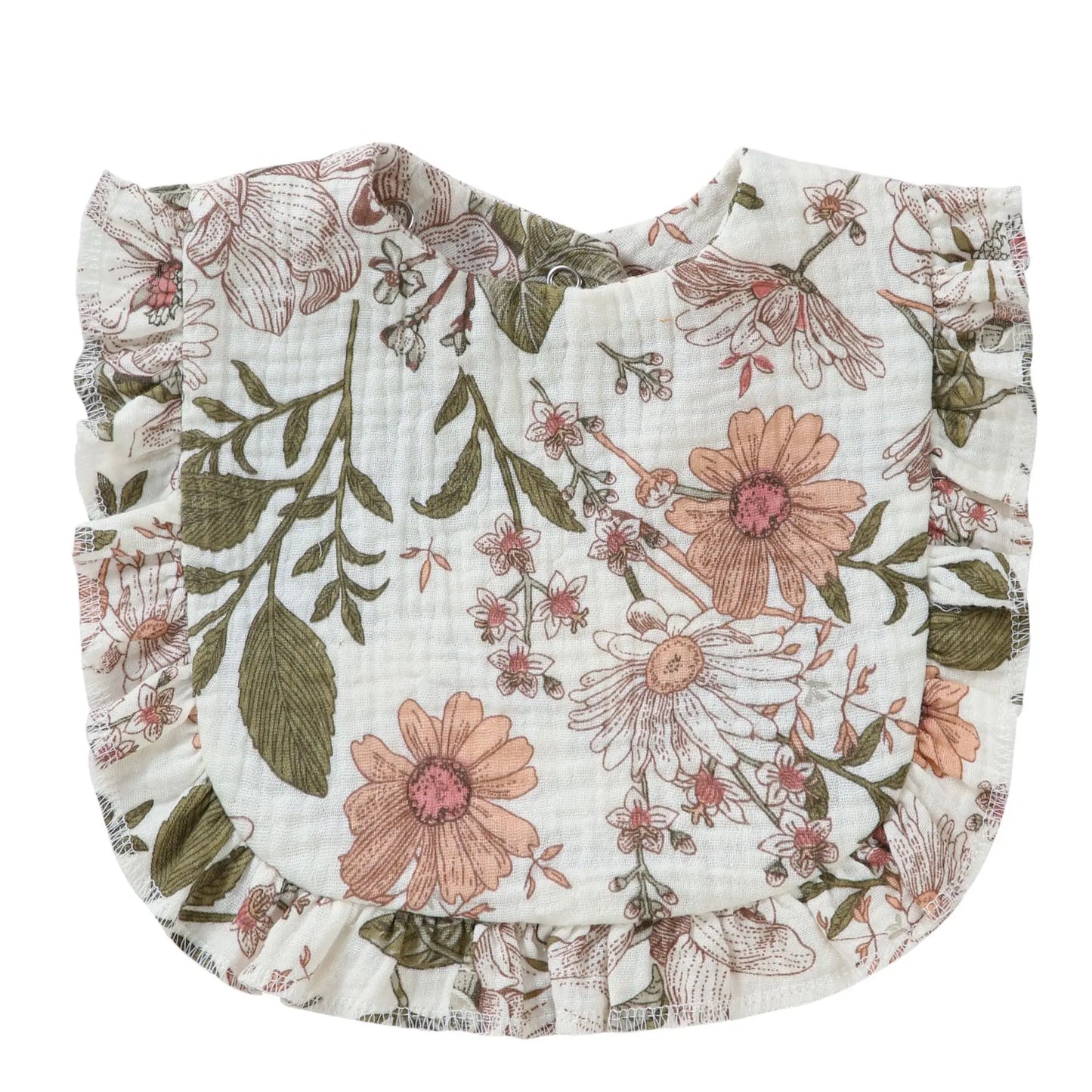 Baby Saliva Towel Muslin Cotton Infant Bibs Kids Feeding Eating Apron Boys Girls Ruffle Towel Toddler Newborn Prints Burp Cloth