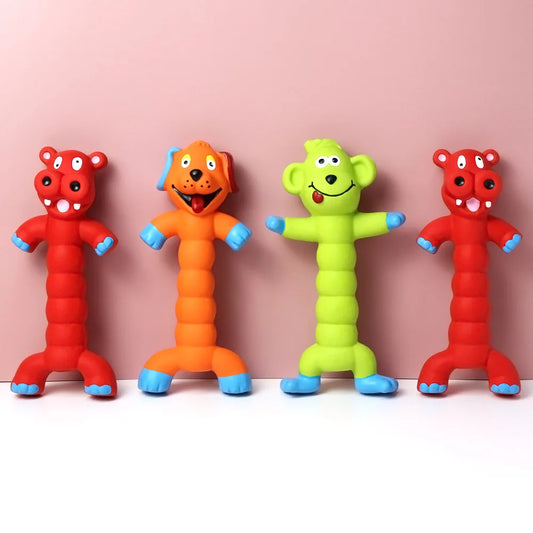 Pet Rubber Squeaky Toy - Durable Chew Toy for Puppies, Bite-Resistant Molar Training Toy with Sound,