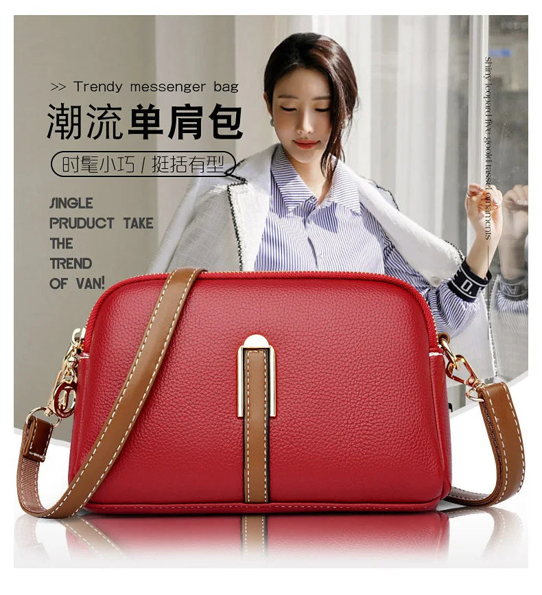 Women's bag 2025 new spring/summer shell bag, simple shoulder bag, zero wallet texture, western-style crossbody small bag