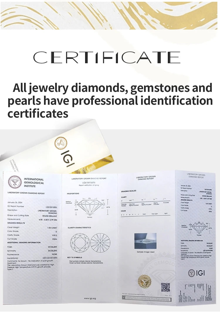 JEWELLWANG 18K Pure Gold Lab Grown 1 Ct Emerald Stud Earrings for Men or Women Surrounded By Synthetic Diamonds Luxury Jewelry