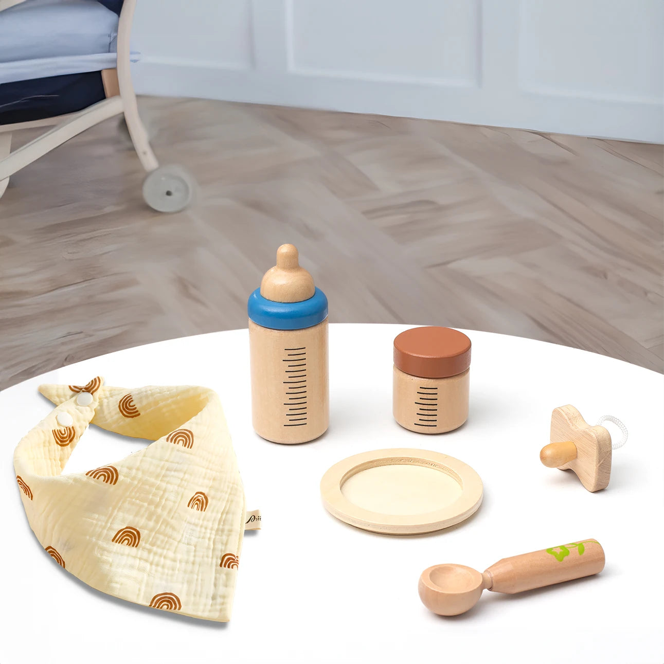 Baby Doll Feeding Set Early Learning Pretend Play Baby Doll Bottles Toy for Children Preschool Age