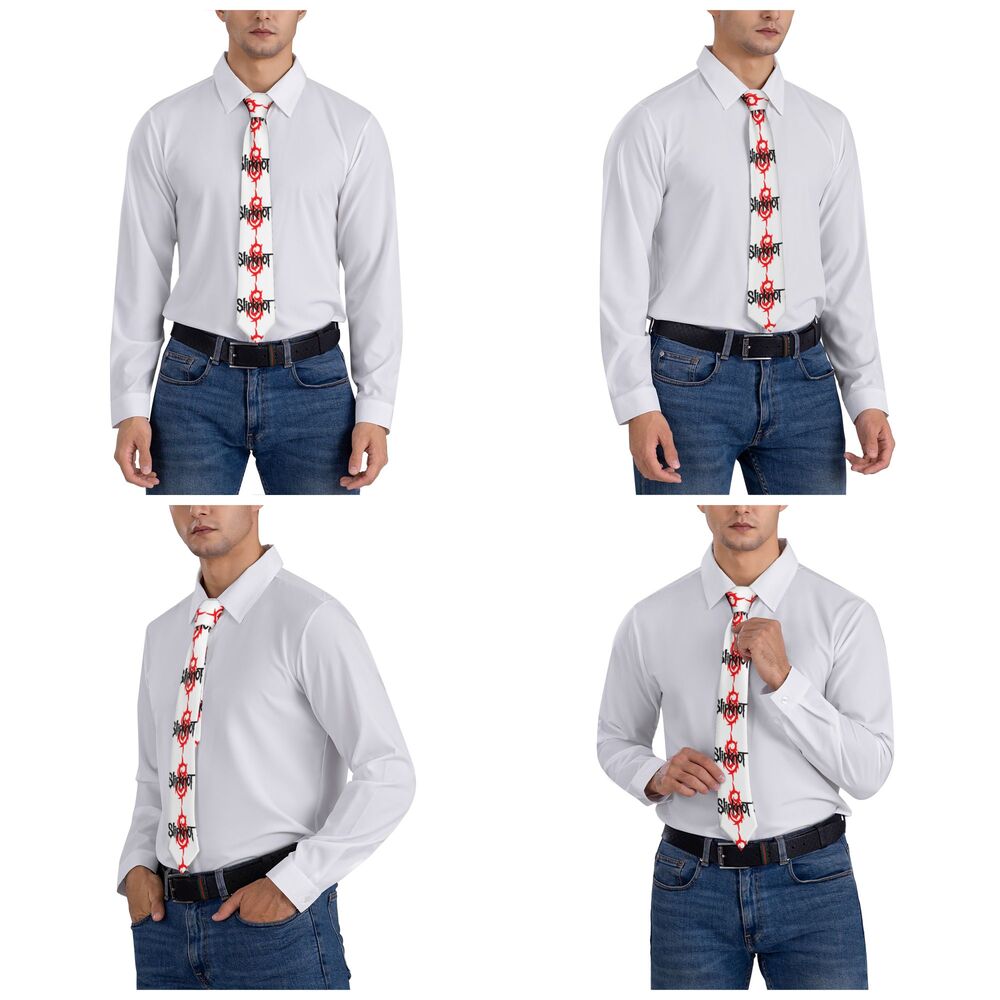 Slipknots Neckties Men's Customized Silk Heavy Metal Rock Music Gift Neck Tie for Office