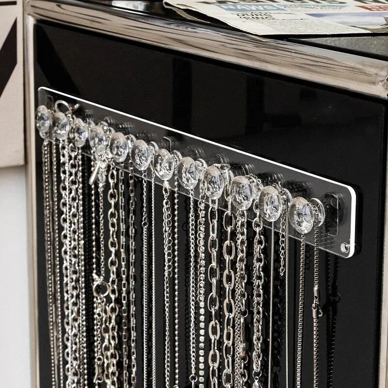 Necklace Hangers Acrylic Necklaces Holder Wall Mounted Jewelry Organizer Hanging Necklace Holder For Necklaces Bracelets Chains