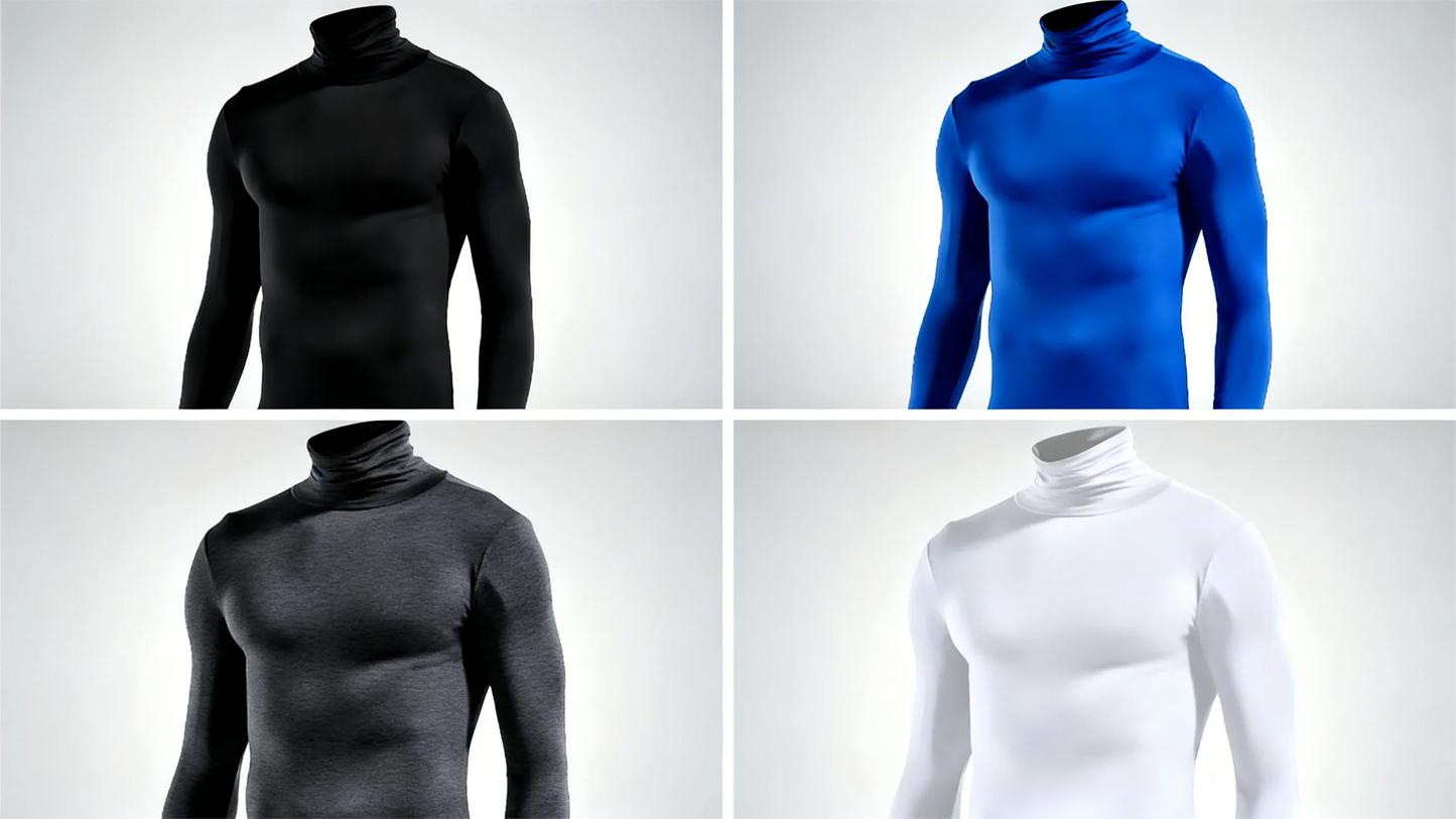 Thermal Underwear Tops Men Winter Clothes Thermal Shirt Autumn Men's Winter Tights High Neck Thin Slim Fit Long Sleeve T-shirt