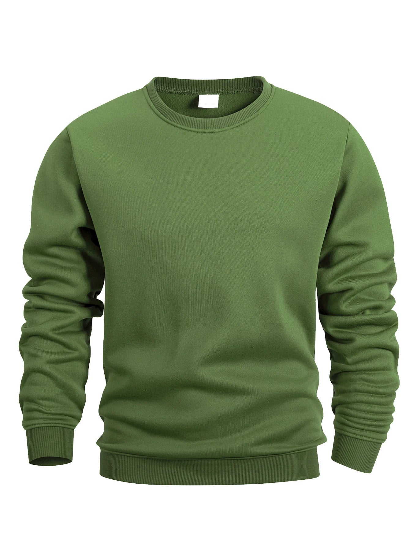 Men's Crew Neck Pullover Solid Color Large Sweatshirts Spring Autumn Outdoor Jogging Tops Men Casual Hoodies Streetwear