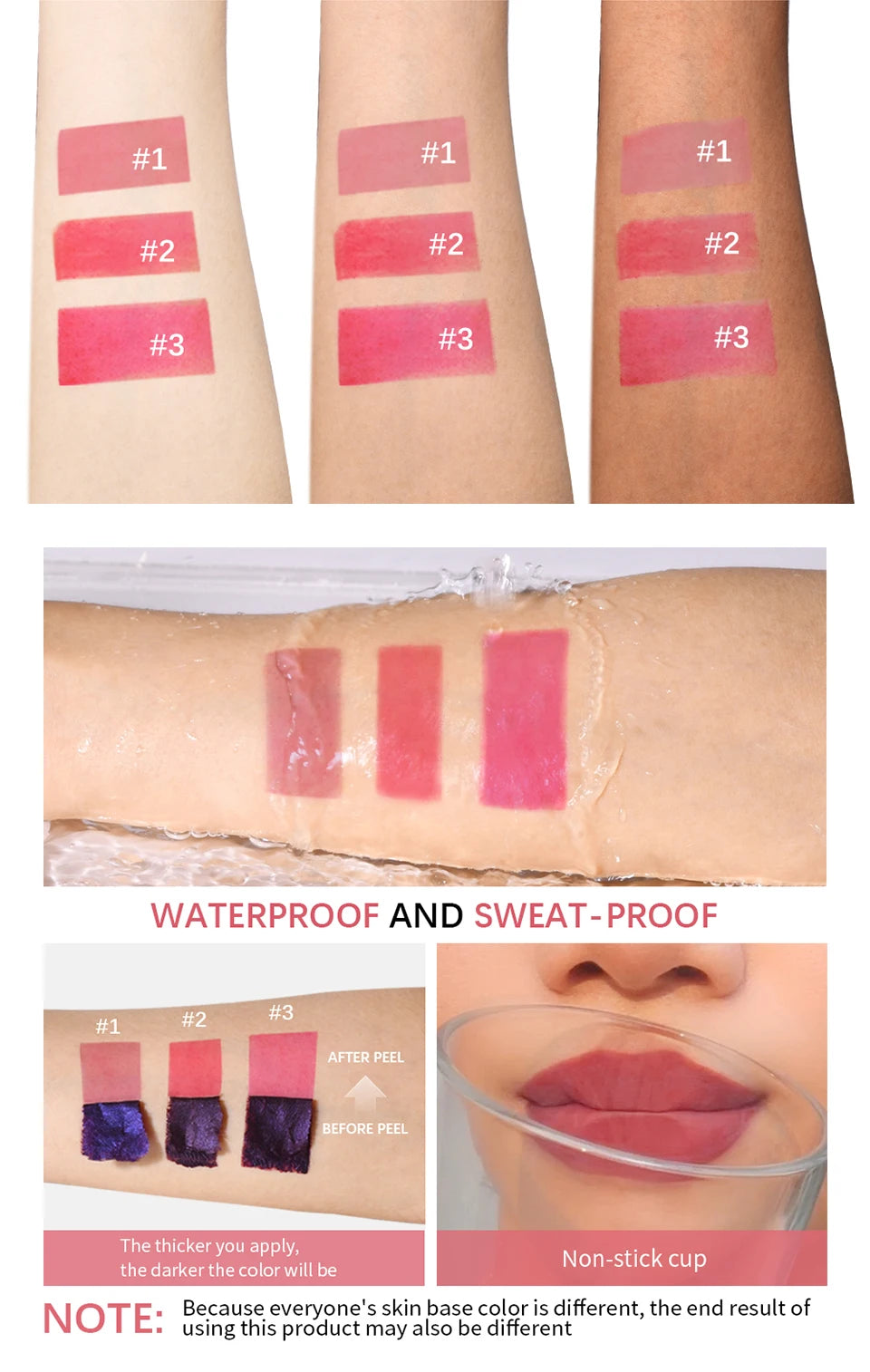 Peel Off Lip Stain Waterproof Resistant Lipsticks Cheap Lip Gloss Matte Tick for Lips Labios Inks Tattoos Makeup Ink Tint