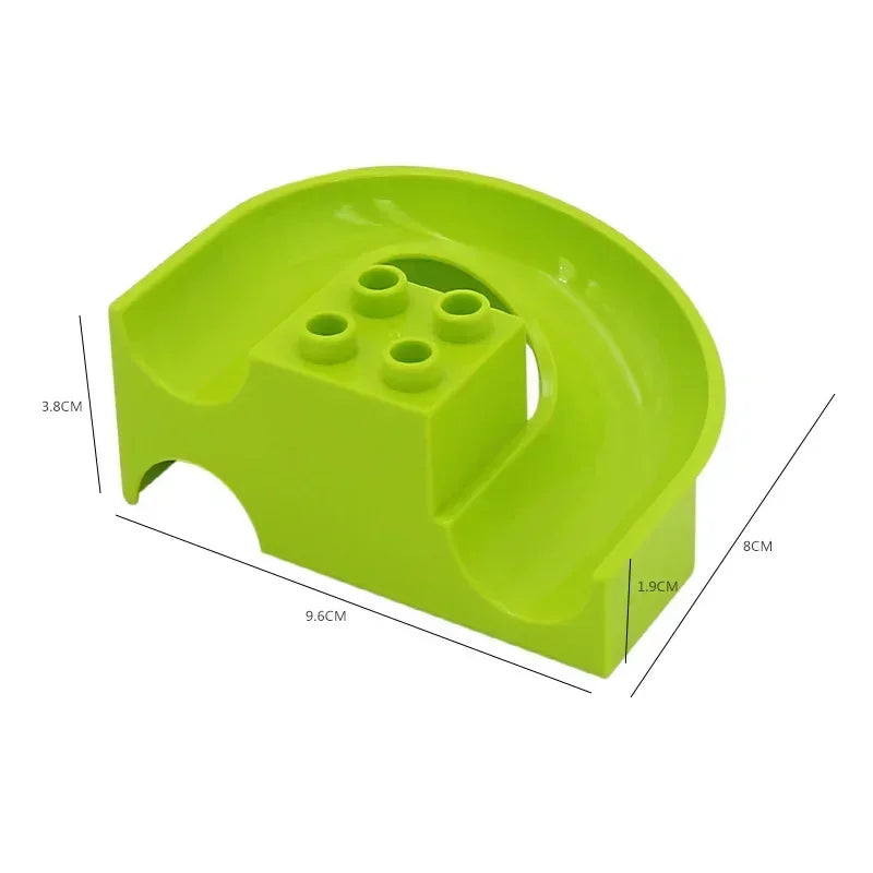 Big Size Building Blocks Marble Race Run Maze Games Compatible Large Bricks Running Ball Chute Giraffe Kids Gift Educational Toy