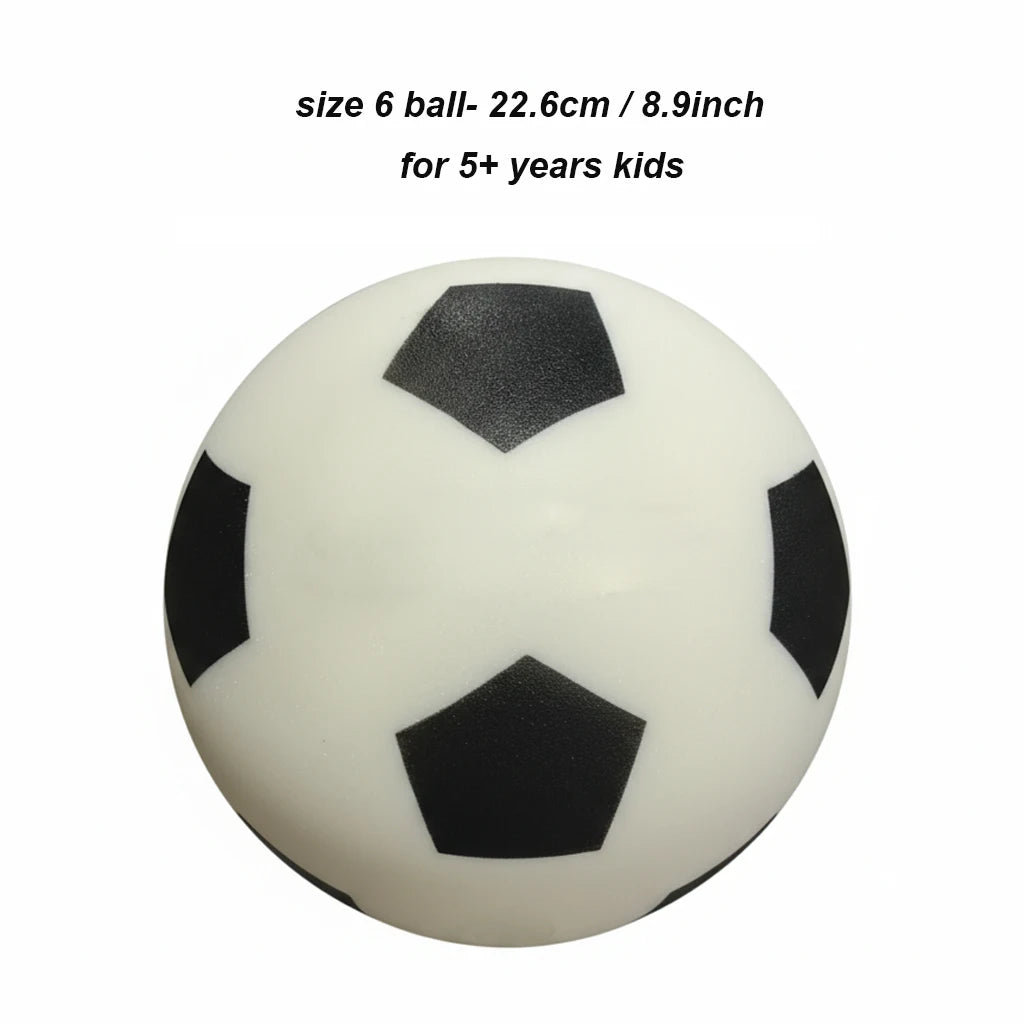 Silent Indoor Soccer Ball, Soft Airless Foam Football for Kids, Quiet Bounce Training Ball, Safe for Home/Living Room