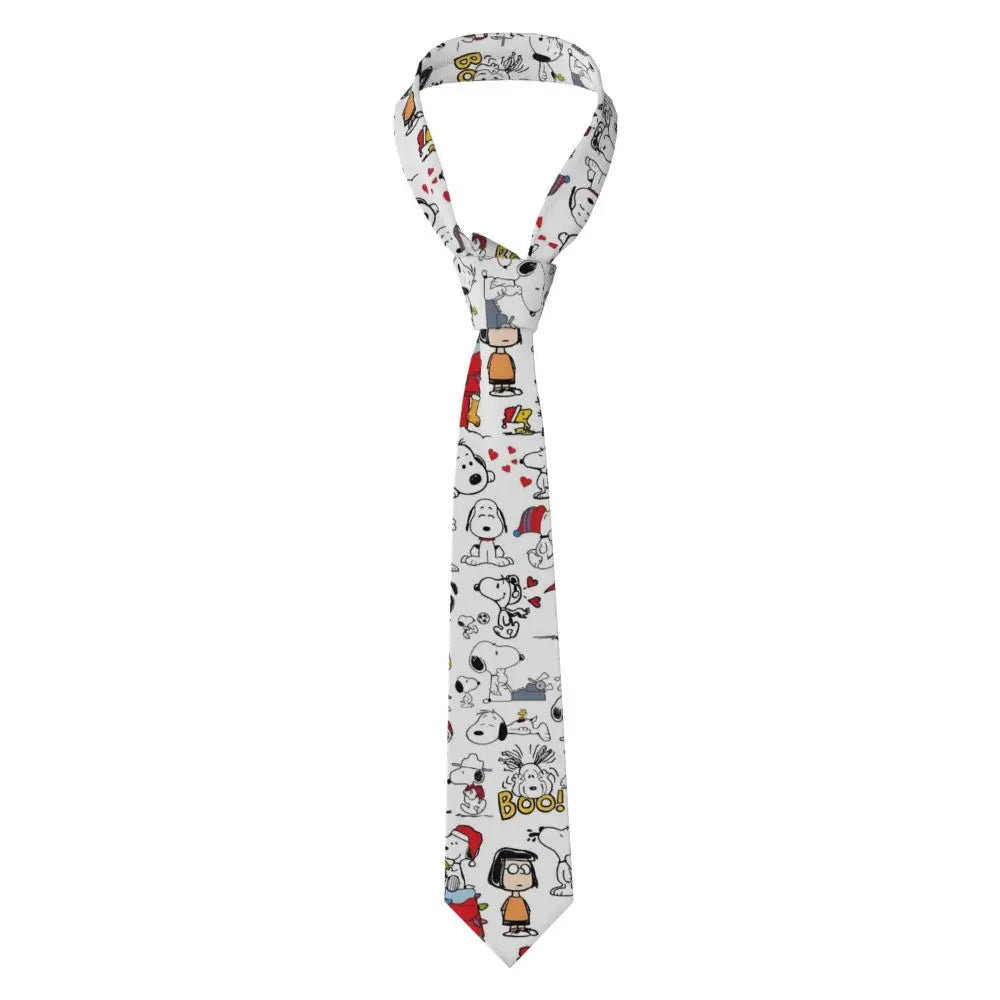 Personalized Fashion S-Snoopys Neckties Men Silk Cartoon Office Neck Tie