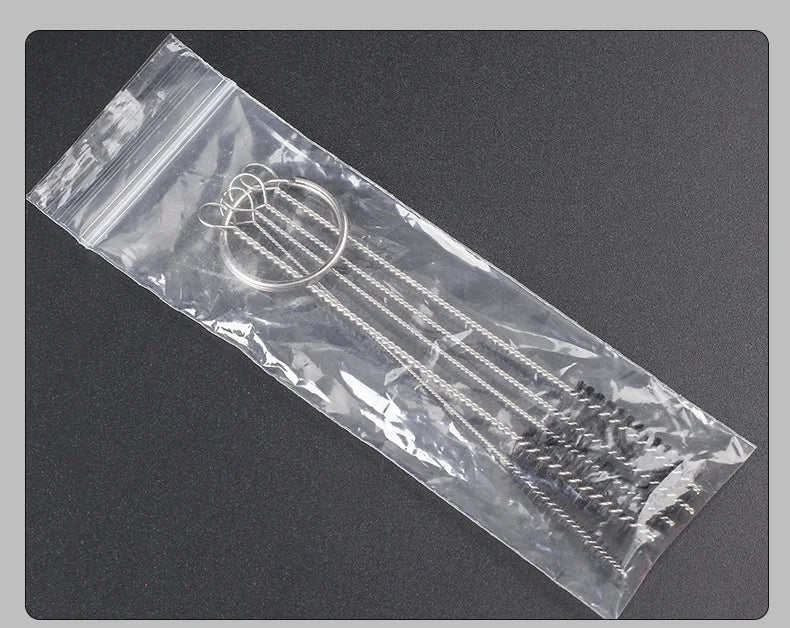 3/4/5/6/7mm lot 110mm muti-function hard hair smoking pipe brush pounchers clearing tool accessories for twisty pipe