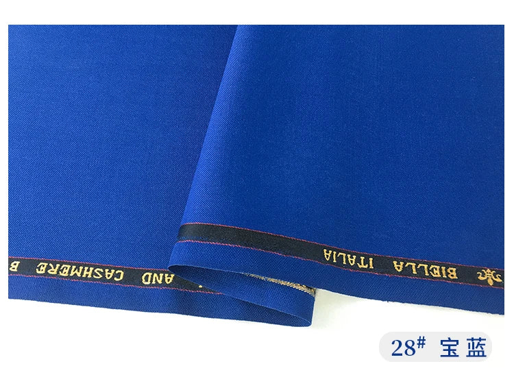 High Count 50% Worsted Wool Fabric For Suits Sewing Blazer Vest Pants Coat DIY High End 280g/m Serge Cloth Material 50X150cm