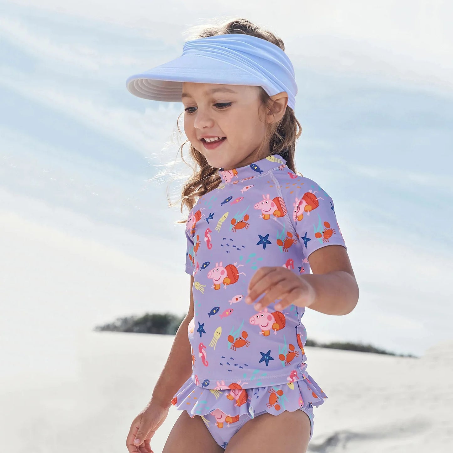 Summer Sun Hats Beach BabyGirls Boys Wide Brim UV Protection Baseball Cap for Kids Outdoor Quick Dry Breathable Empty Top Hat