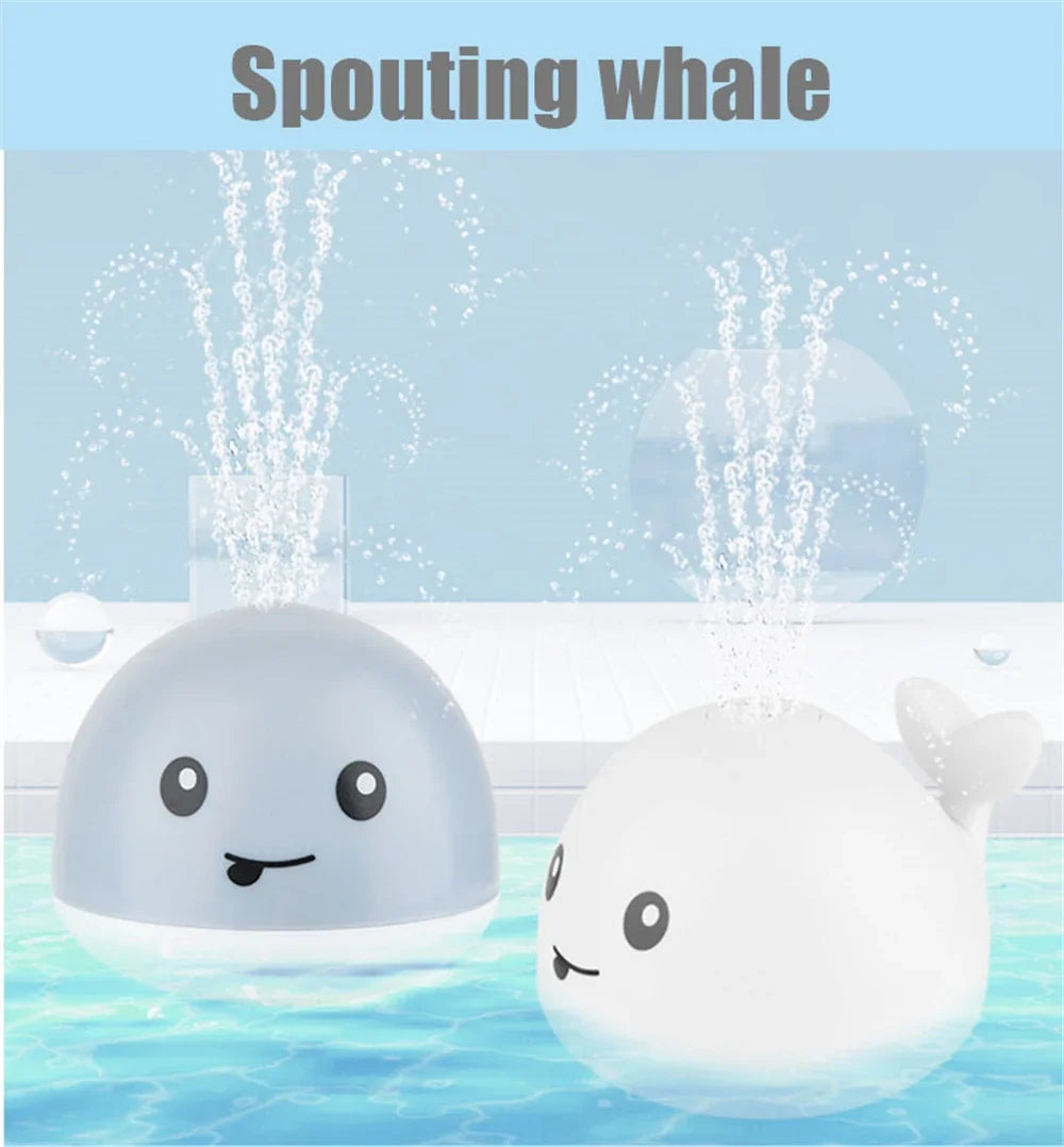 Waterproof Baby Bath Toys Whale Automatic Bathroom Toy Sprinkler Glowing LED Light toy,kids Infant Swim Pool Bathroom Toys Gifts