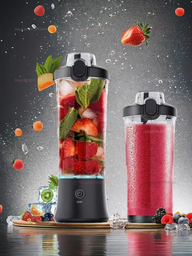 Electric Portable Blender 600ML Juicer Fruit Mixers USB Rechargeable Smoothie Juicer Cup for Shakes and Smoothies Mixer Machine