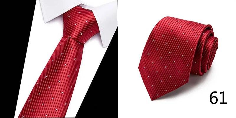 Hot Sale Necktie Man 7.5 cm Silk Tie Solid Color Gravatas Suit Accessories Fit Wedding Holiday Party