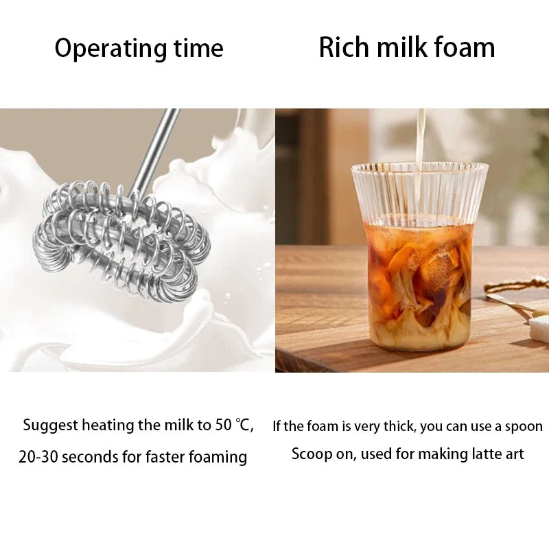 Xiaomi Cordless Electric Milk Frother Hand Mixer Whisk, USB 3 Speeds Handheld Milk Foamer for Coffee Cappuccino Mini Blender