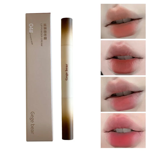 Gege Bear Velvet Matte Lip Powder Cream — Soft Velvet Finish, Natural-Looking and Skin-Tone Enhancing, Long-Lasting,