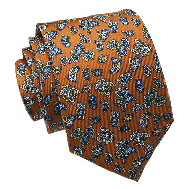 Super Soft Imitation Silk Ties Men's Fashion 8cm Necktie For Men Wedding Business Meeting Gravata Colorful Novelty Printing Tie