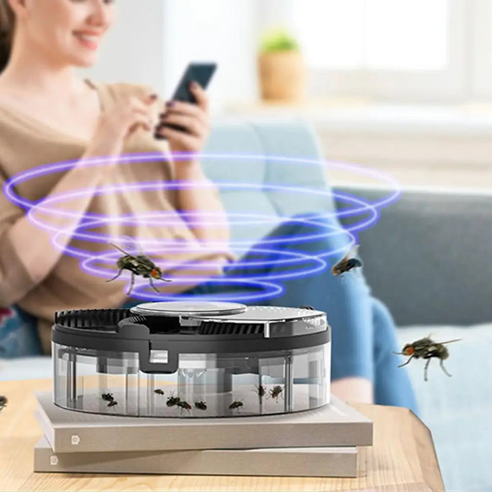 New Electric Fly Trap USB Rechargeable Flycatcher Indoor Outdoor Safety Insect Catching Tool for Home Kitchen Garden Flytrap