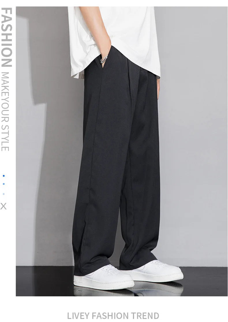 New Outdoor Pants Loose Straight Leg Pants Casual Pants Spring And Summer Ice Silk Pants Work Clothes Sports Men's Sports Pants