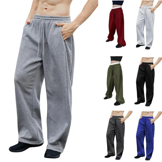 2025 New Korean style Sweatpants Sport Pants Men Running Pants Spring Summer Loose Casual Sweat Pants Straight Jogging Pants Men
