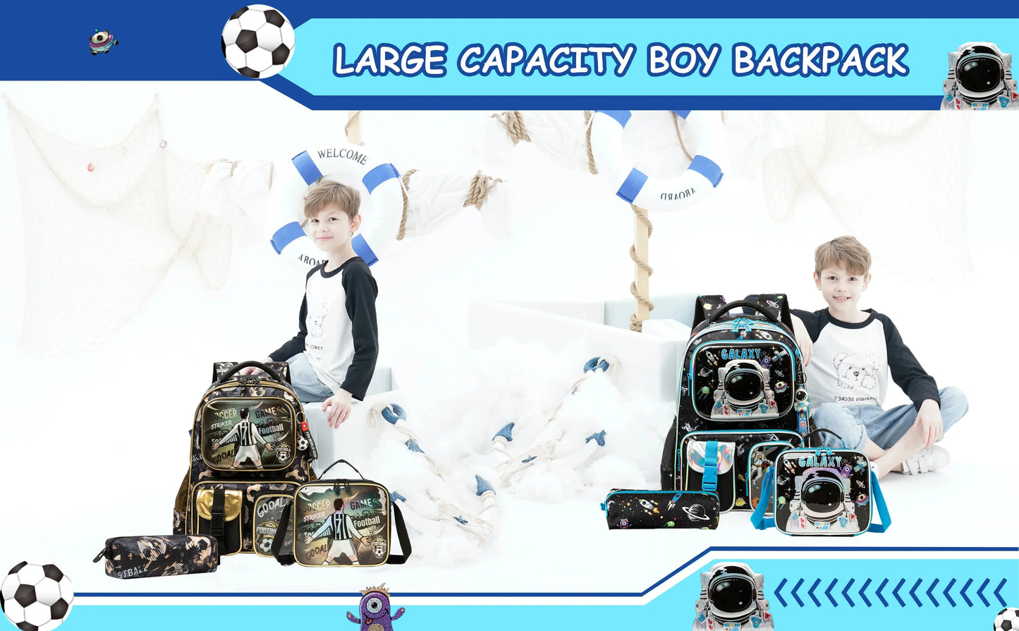 School Bags for Primary Children 3 in 1 School Bag Child with Lunch Bag Kids Book Bag for Boys Girls Kawaii Backpack