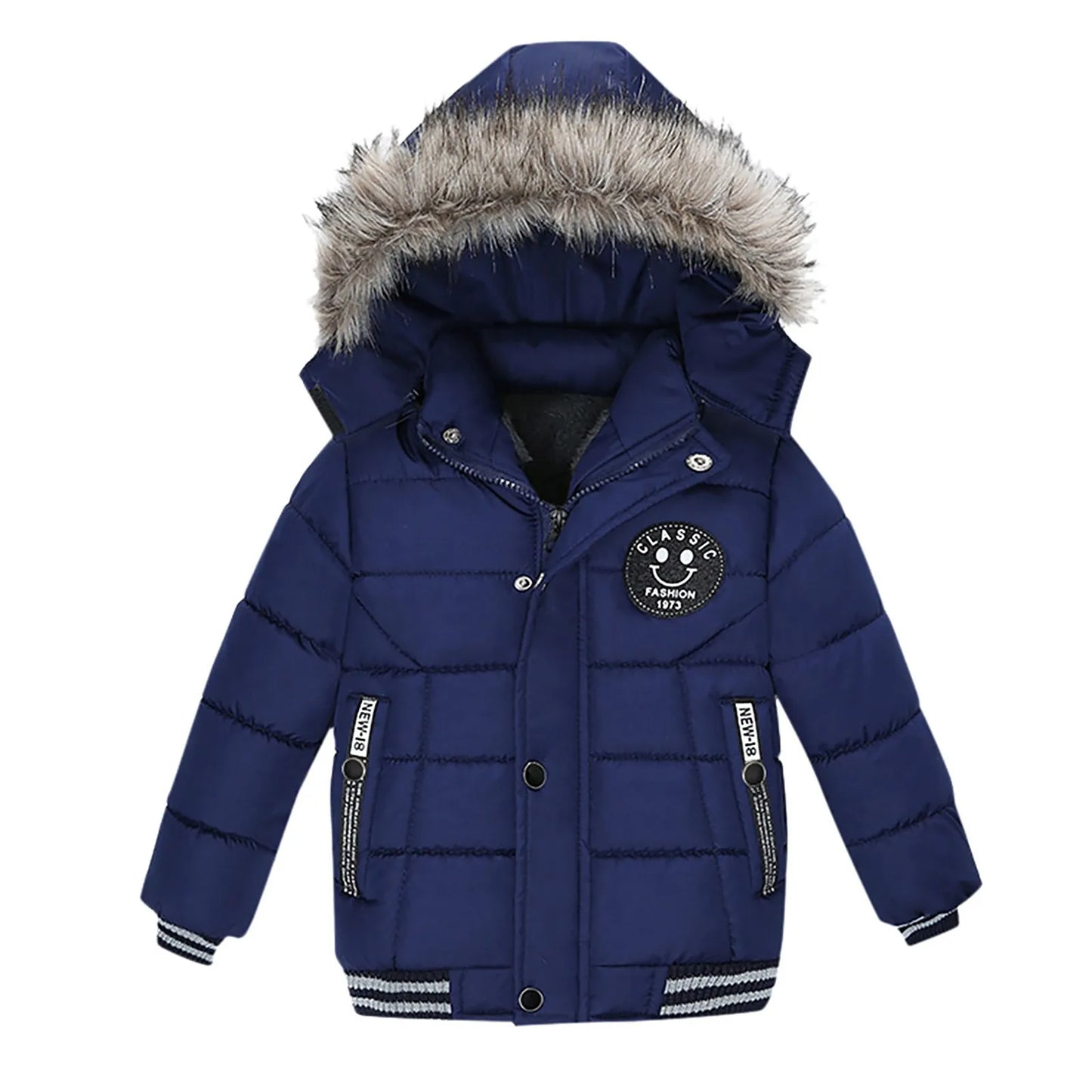 Autumn Winter Boys Jackets Keep Warm Cotton Thicken Kids Jackets Zipper Boys Hooded Outerwear Children's Clothing