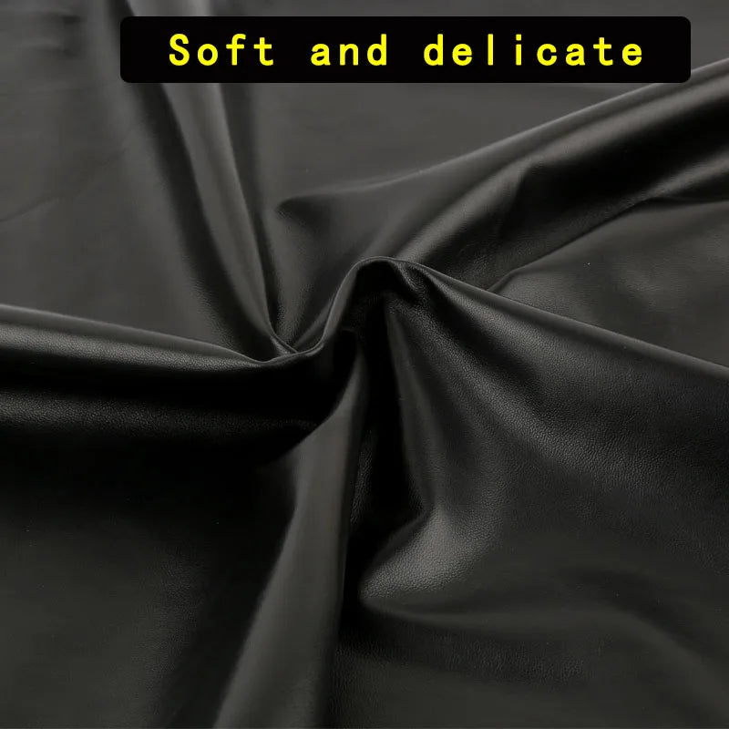 0.6mm black top layer sheepskin, ultra-thin clothing, genuine leather fabric, leather clothing, leather repair, leather material