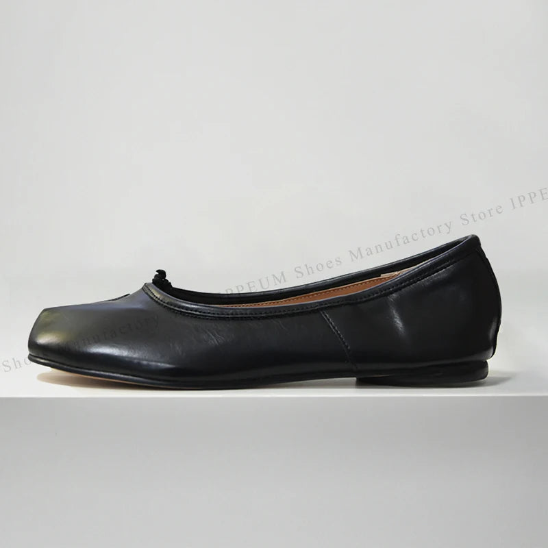 IPPEUM Tabi Footwear Shoes For Women 2026 New Fashion 36-44 Plus Size Ballet Flats Shoes With Split Toe