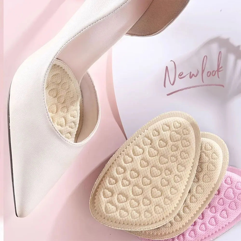 Soft Forefoot Pads Comfortable Sweat-wicking Half Insoles Wear-resistant Breathable Women Shoe Insoles Foot Care