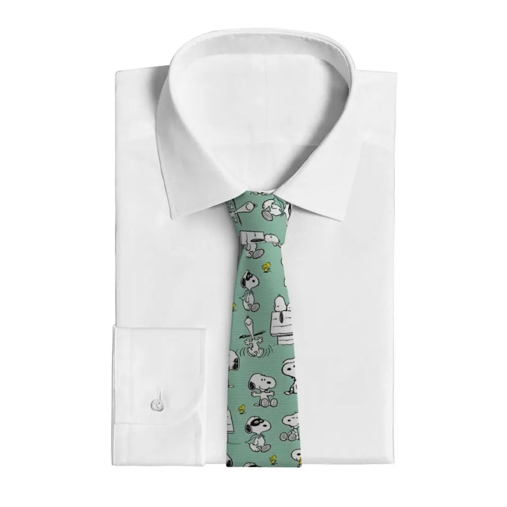 Personalized Fashion S-Snoopys Neckties Men Silk Cartoon Office Neck Tie