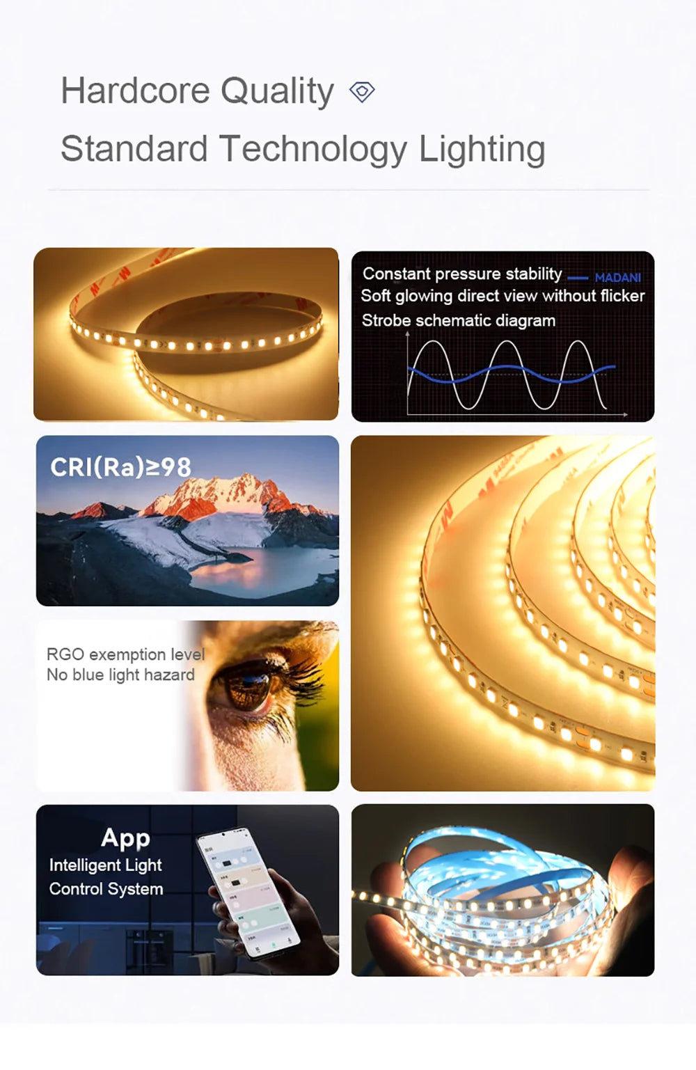 LED Strip Light RA98 5mm 8mm PCB 5m 10m 24V 2835 120 240 LEDs Flexible Adhesive Tape 2700K 3000K 3500K 4000K 5000K 6000K Decor