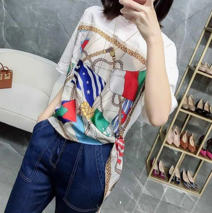 Tops Woman Short Sleeve Cotton Summer Outfit T Shirt for Women Baggy 2025 High Quality Korean Reviews Clothes Clearance Y2k Many