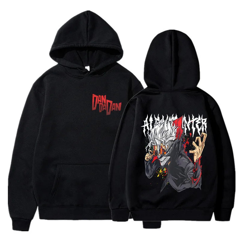 Anime DANDADAN Hoodies Manga Ayase Momo Okarun Hoodie Men Women Casual Hoodie Fashion Streetwear Dan Da Dan Hooded Sweatshirts