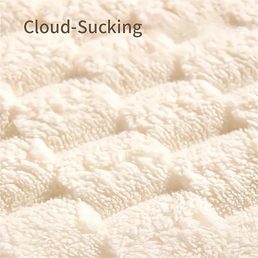 70x140cm Bath Towels Coral Fleece Ultra Absorbent Waffle Weave Soft Absorption Quick Dry Polyester Spa Gym Towels Unscented