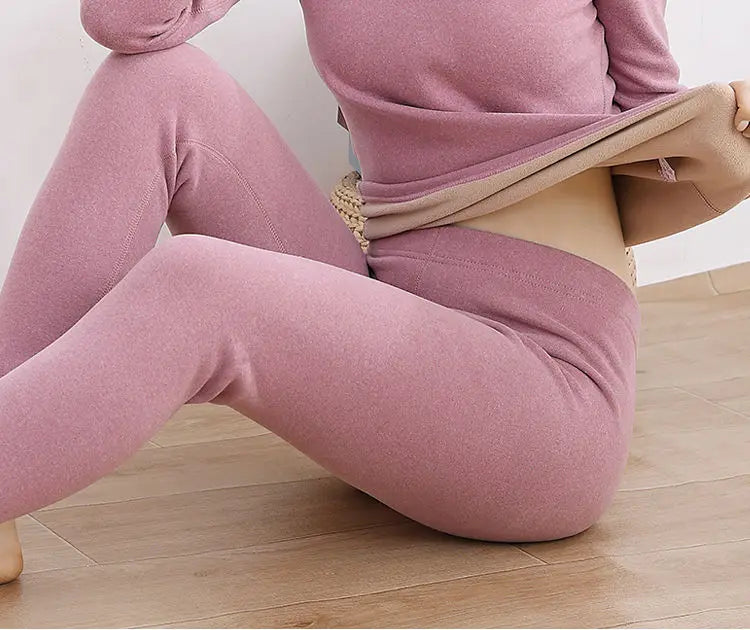 Thermal Underwear For Women Winter Warm thicken lamb fleece high elastic Long Johns bottoming Two Piece Sets Thermos Clothing