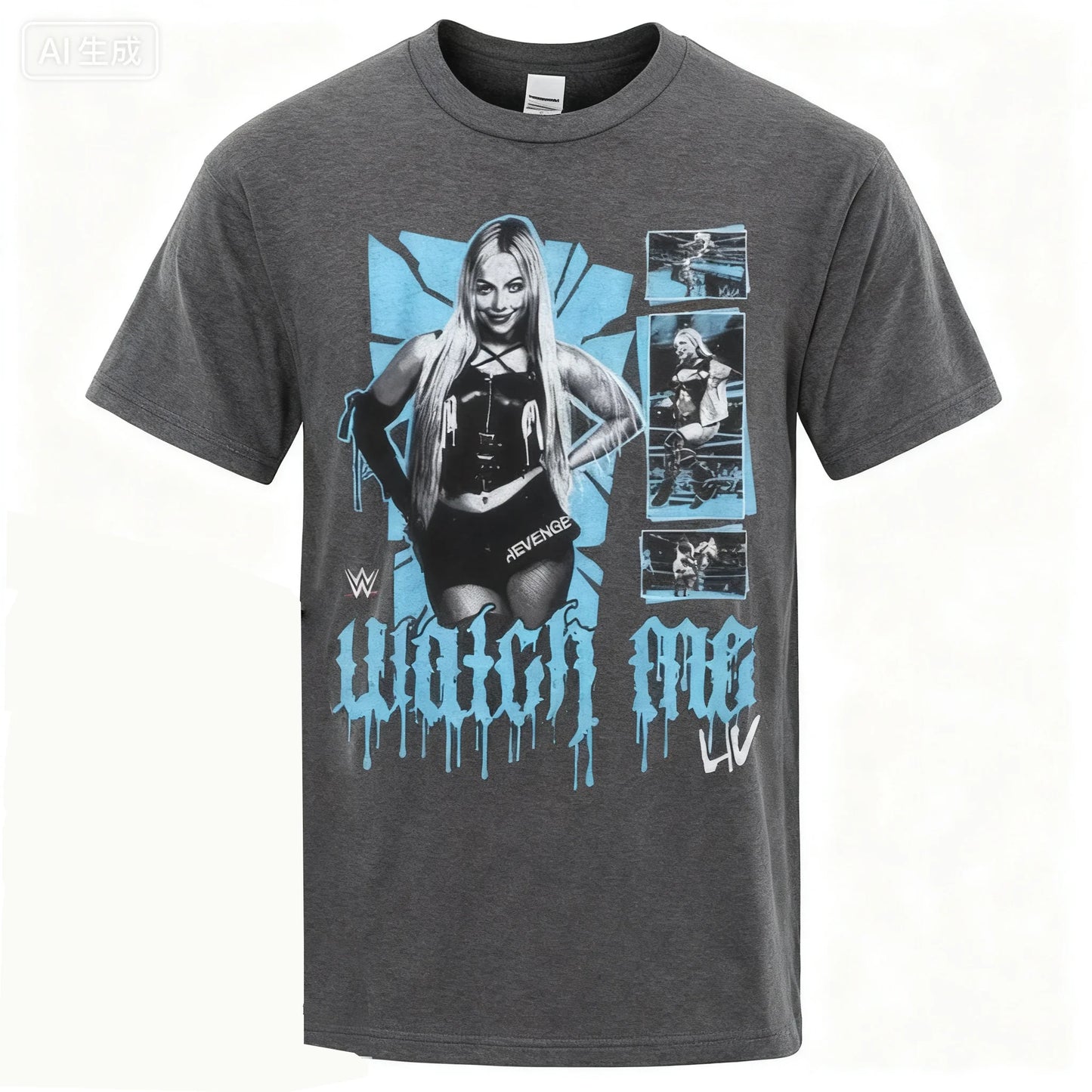 2025 Summer New Liv Morgan of Wwe Looked At Me The 100% Pure Cotton Printed T-shirt Is Suitable for Both Men and Women Loose