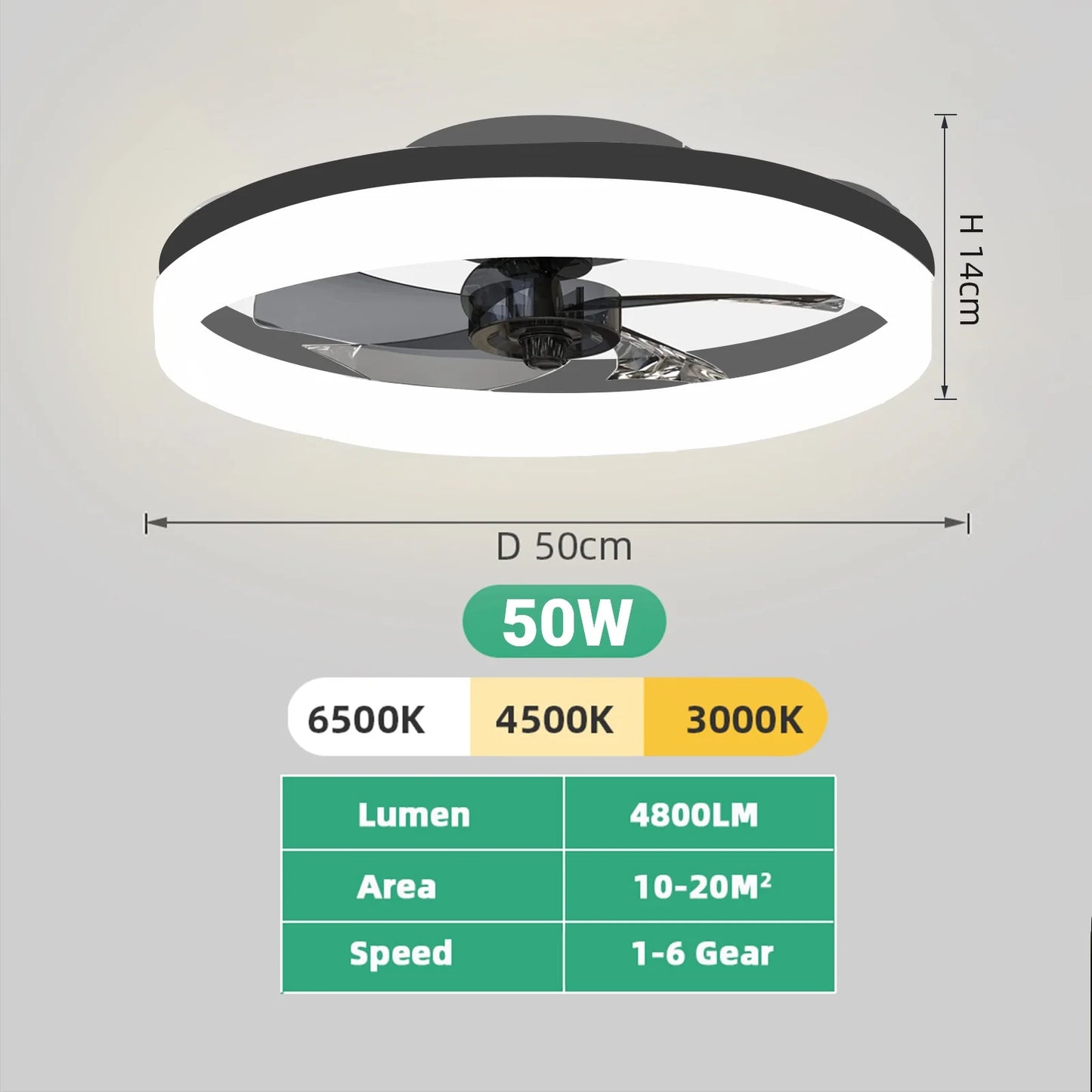 Ceiling fan with light Modern Dimmable Remote Control Ceiling Fans Living Room AC Variable Frequency Fan Ceiling Lamp