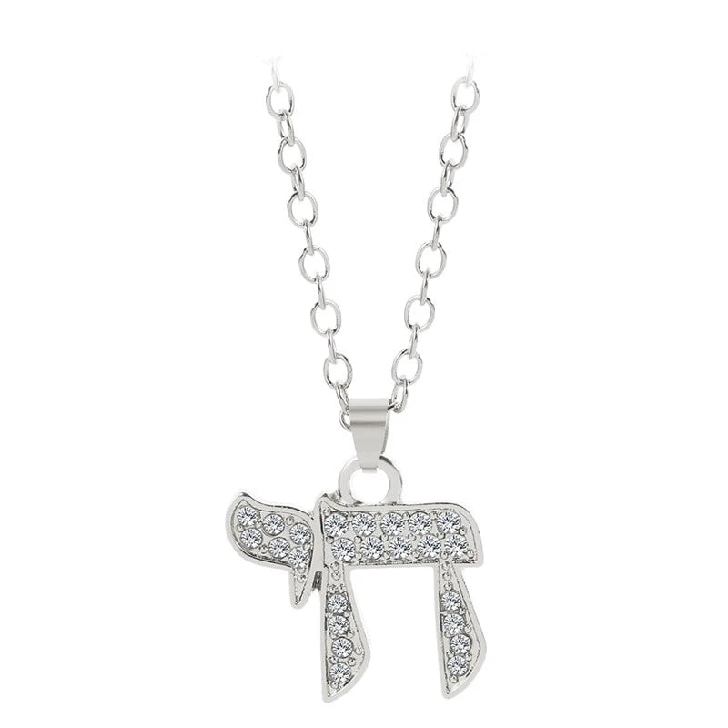 Men Women Necklace Egyptian Chai Symbol Chain Pendant High Quality Fashion Judaica Jewish Religious Jewelry Necklace