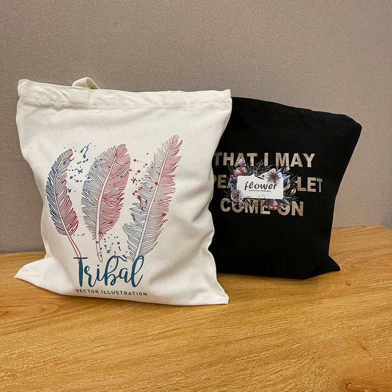 Women's Bag Cartoon Lady Bags New Handbags Man Tote Bag Eco Shopper Shopping Beach Cloth Canvas Handbag Shoulder Foldable the