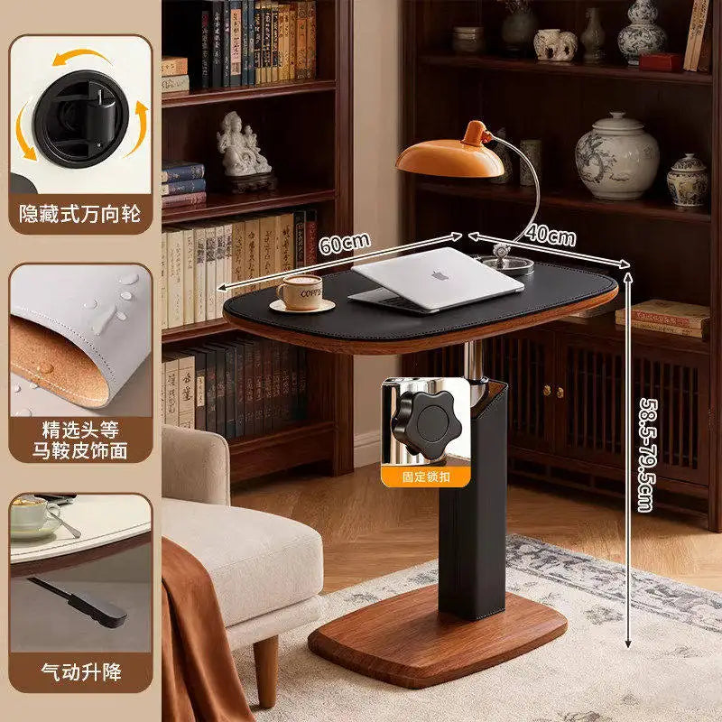 Fixed rotating lift, living room corner sofa coffee table office bedside table mobile air pressure computer table smallsidetable